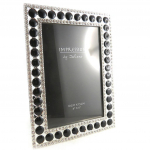 Les Tr&eacute;sors De Lily [L3227] - Cadre Photo 'Sissi' noir cristal chrome (10x15 cm)