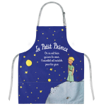 Mažasis princas [Q8316] - vaiki&scaron;ka medvilninė prijuostė 'Le Petit Prince' navy (žvaigždėta naktis) - 57x49 cm