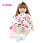 BZDOLL 60 cm mink&scaron;ti silikoniniai Reborn Baby Doll žaislai kaip tikros vinilo princesės mažylis Alive Bebe Girl Bonecas Vaikų gimtadienio dovana Girl-11