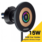 Essager 15W Qi automobilinio belaidžio įkroviklio telefono laikiklio laikiklis, skirtas iPhone 14 13 12 Pro Max belaidžio greito įkrovimo telefono laikiklio įkroviklis Black Type A