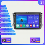 Automobilių radijas Hizpo 8 colių Android AutoRadio, skirtas Volkswagen VW Passat B6 B7 CC Tiguan Touran Golf Polo Skoda Seat Carplay Multimedia GPS 2din Audio Video S1 8Core 3GB 32GB WIFI