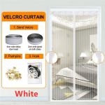 Atnaujinkite vasaros nuo uodų užuolaidų durų automatinio užsidarymo tinklelius nuo uodų durims Magnetinio ekrano tinklelio lipduko užuolaida nuo uodų 70x200 cm balta