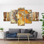 Modulinė drobės tapyba HD spaudiniai 5 skydelių drobės menas Mergelės Marijos plakatas Sienų nuotraukos Namų dekoras 20x35cm*2 20x45cm*2 20x55cm*1