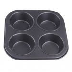 19x19x3cm tortų formelės 4 puodelių keksiukų padėklas Ekologi&scaron;kas juoda