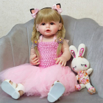 55 cm Reborn Baby Doll Viso silikono kūno vinilo naujagimio žaislas mergaitei princesei Bebe lydintis žaislas
