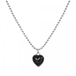 Black Gem Love Pendant Necklace Fashion Charm Nightclub Elegant Party Necklace juoda