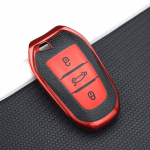 Automobilio odinis TPU nuotolinio rakto dėklo dangtelio dangtelis, dėklas, apsauga, priedai, skirti Peugeot 2008 3008 4008 5008 308 408 508, skirti Citroen C3-XR C4 C4L C6 raudona