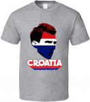 Mario Mandzukic Kroatijos vėliava Big Head World Cup fanų unisex mar&scaron;kinėliai S