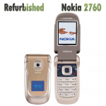 Atnaujintas originalus Nokia 2760 mobilusis telefonas su 1 SIM No charger juoda