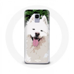 Coque pour Samsung Galaxy A6 2018 Samoy&egrave;de Blanc Race de chiens