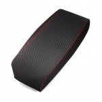 Soft Carbon texture Leather Armrest Cover For Toyota Prius 2004 - 2009 Car Center Control Armrest Box Skin Cover Sticker Trim red line