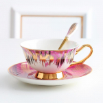 European Entry Lux Royal Bone China kavos puodelis ir lėk&scaron;tė popietės arbatos puodelis, patiekalas ir &scaron;auk&scaron;tas Hotel Club Cafe pasirinkimas