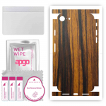 apgo Protective Skin Sticker for the back+sides compatible with Apple iPhone SE 2022, Full Wrap Film, Foil, Vinyl - Pattern Tigerwood