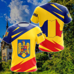 Rumunijos futbolo mar&scaron;kinėliai Rumunijos vėliavos grafiniai mar&scaron;kinėliai vyrams Sporto salės mar&scaron;kinėliai 3D futbolo klubo komandos mar&scaron;kinėliai Moteri&scaron;ki drabužiai 4XL