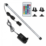 16 spalvų žuvų tanko ap&scaron;vietimo juosta 5050 RGB LED akvariumo panardinama lempa 28 cm 48 cm ES ki&scaron;tuko nuotolinio valdymo pultas 28cm