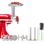 &bdquo;Kitchenaid Porking Enemy Accessories&ldquo; te&scaron;los gaminimo ma&scaron;inos malūnėlių mėsos universalus rinkinys, spalva: Sidabrinė pilka
