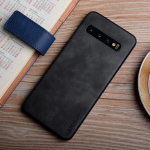 Dėklas, skirtas Samsung Galaxy S10 Plus Lite S10e, &scaron;velniai jaučiamas pir&scaron;tų atspaudų nepraleidžiantis odinis dangtelis, skirtas samsung s10 4g 5g dėklas funda S10 Plus tamsiai pilka spalva