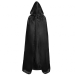 Helovino ky&scaron;ulys su juodu gobtuvu Viduramžių burtininko chalatas Cosplay kostiumas suaugusiems vaikams Helovino pasirodymo apsiaustas 90 cm juoda