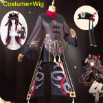 Hutao Cosplay kostiumo uniforma perukas Cosplay anime žaidimas Hu Tao kinų stiliaus Helovino kostiumai S