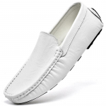 Fashion Spring Auk&scaron;tos kokybės balti Loafers Vyri&scaron;ki firminiai verslo odiniai batai Natūralios odos ir mink&scaron;tų padų Lengvi vairavimo batai 43