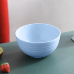 &Scaron;iaurės &scaron;alių spalvotas padalytas valgomasis dubuo Kviečių &scaron;iaudų dubuo, apsaugantis nuo kritimo, buitinis indas 12cm mėlyna