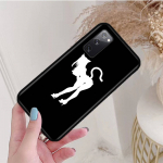 Juodas dėklas, skirtas Xiaomi Poco X6 X4 M5 M6 F5 F6 C65 C55 C50 C51 C40 Pro Redmi 14C A3X 13C 12C 11T 10A 9C Note 7 6 8A Plus W-59 Cat Girl Xiaomi Mi 11 buivolo oda