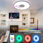 RGB &bdquo;Bluetooth&ldquo; muzikinis lubinis &scaron;viestuvas mobiliajai programėlei i&scaron;manusis LED svetainės miegamojo spalvingas aplinkos ap&scaron;vietimas 24W (remote control + APP) EU