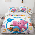 Pocoyo patalynės komplektas 3D spausdintas antklodės užvalkalas ir pagalvės užvalkalas 2/3 vnt. Dvigulis Pilnas Karalienės Karali&scaron;kas Antklodės užvalkalas Namų tekstilė Vaikų dovanos 175x218cm-3pcs