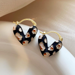 2025 Trendy Red Dripping Oil Heart Hoop Earrings For Women Girls Korean Elegant Love Dangle Earrings Wedding Jewelry Gift balta