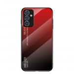 Itin plonas grūdinto stiklo galinis dangtelis telefono dėklas su spalvų perėjimu Samsung S25 S24 Ultra S23 Plus A16 A06 A55 A35 A15 Note 20 Ultra A82 A22 A72 A34 5G Samsung A55