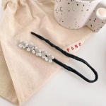Korėjiečių plaukų suktukų aksesuarai, moteri&scaron;ki eleganti&scaron;ki perlų gėlių segtukai. 30cm