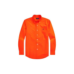 Polo Ralph Lauren SS23 Vienspalvis A&scaron;trios apykaklės mar&scaron;kiniai su arkliuko siuvinėjimu Ilgomis rankovėmis Vyri&scaron;ki mar&scaron;kiniai Oranžiniai MNPOWOV16821984-800 XS