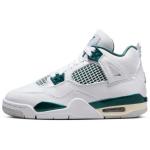 Air Jordan 4 Retro GS Oksiduotos žalios spalvos vaiki&scaron;ki sportbačiai Balti Neutraliai pilki FQ8213-103 37.5