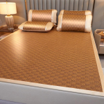 Vasarinis pelyno rotango trijų dalių sulankstomas dvigulės lovos čiužinio komplektas 90x200cm Single Mat