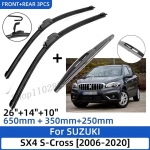 3 VNT. SUZUKI SX4 S-Cross 2006-2020 26 +14 +10 Priekinio ir galinio valytuvų &scaron;luotelės Priekinio stiklo lango pjovimo priedai juoda