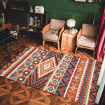 Bohemijos Retro Kilimėliai Svetainės Dekoravimas Didelio Dydžio Kilimai Valgomojo Dekoras Miegamojo Maroko Svetainės Kilimas Didelio Ploto Grindų Kilimėliai 80*120cm