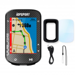 iGPSPORT BSC300 Belaidis GPS dviračio kompiuteris su spidometru ir dideliu greito skaitymo LCD ekranu, automati&scaron;kai sinchronizuojantis telefono duomenis, IPX7 atsparumas vandeniui, suderinamas su visais elektriniais juoda