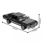 MOC Impala automobilio modelio konstravimo kaladėlės 1967 m. Chevrolet Impala i&scaron; &bdquo;Supernatural&ldquo; Juodo automobilio kaladėlės &bdquo;Pasidaryk pats&ldquo; Kūrybi&scaron;ki žaislai Suaugusiųjų dovanos PDF Instructions