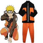 Naruto Uzumaki Vaikams Berniukams Helovino Persirengimo Anime Cosplay Kostiumas Striukės Kelnės Pilnas Rinkinys 2XL