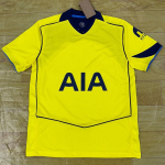 Tottenham Hotspur 2025-2026 i&scaron;vykos sirgaliaus futbolo mar&scaron;kinėliai trumpomis rankovėmis vyri&scaron;ki bambuko pluo&scaron;to futbolo mar&scaron;kinėliai S-4XL S geltona