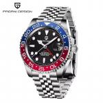 pagani design 40MM Tamsus GMT Vyri&scaron;kas Mechaninis Laikrodis Jubilee Apyrankė Safyro Stiklas Nerūdijantis Plienas Atsparus Vandeniui Automatiniai Laikrodžiai black