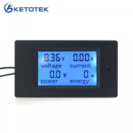 4 in 1 DC 6,5 ~ 100 V DC Ampermetras Voltmetras Skaitmeninis voltas Ampere Galia Energijos matuoklis Amperimetras LCD Mėlynas Ap&scaron;vietimas 50A 100A Neprivaloma