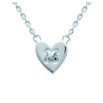 Les Tr&eacute;sors De Lily [I9807] - Collier Argent 'Love' argent&eacute; (rhodi&eacute;) - 10x10 mm