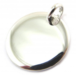 Les Tr&eacute;sors De Lily [N3968] - Pendentif Argent 'M&eacute;daille Ronde' (rhodi&eacute;) - 20 mm
