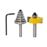 Įrankių parduotuvė 1vnt Rabbet frezavimo antgalis + 6vnt guolių rinkinys pjaustytuvas Tenon medžio apdirbimo dailidės įrankis 8mm