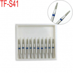 10 vnt Dental Diamond FG didelės spartos kapos Vidutinio dantų poliravimo įrankis 1,6 mm koteliu odontologijos medžiagos TF-S41