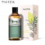PHATOIL 5ml/10ml/15ml/30ml/100ml Eukalipto gryno augalų ekstrakto eterinis aliejus aromaterapiniams difuzoriams Oro gaivinantis kūno atpalaidavimas Eucalyptus-100ml