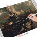 Deimantinė tapyba Miestas viso kvadrato grąžtas Rankdarbiai 3D &bdquo;pasidaryk pats&ldquo; deimantinis siuvinėjimas kra&scaron;tovaizdis mozaikos traukinys namų dekoravimas Full Round (20X30CM)