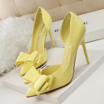 BIGTREE Fashion Sweet Bow auk&scaron;takulniai ploni kulniukai 10,5 cm auk&scaron;takulniai, smailūs &scaron;oniniai tu&scaron;čiaviduriai vienviečiai batai 37