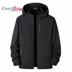 Cozy Up vyri&scaron;ka lengva striukė nuo lietaus vandeniui atspari lietpaltis nuo vėjo su gobtuvu aktyvi lauko striukė, skirta žygiams pėsčiomis